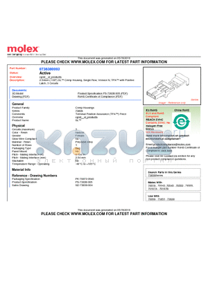 73838-0003 datasheet - 2.54mm (.100