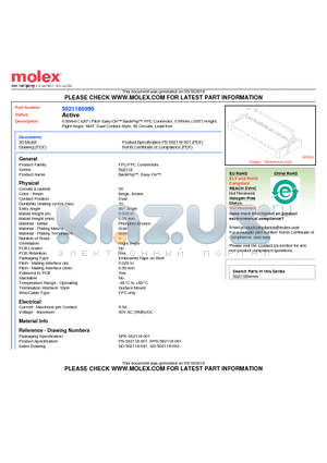 5021185090 datasheet - 0.50mm (.020