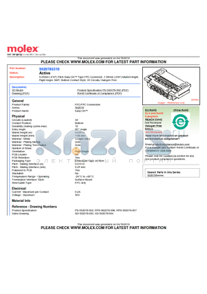 502078-3310 datasheet - 0.25mm (.010