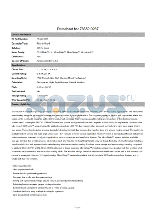 50212-8100 datasheet - PCB Through Hole, SMT (Surface Mount Technology)