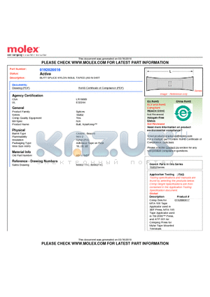 AS-N-345T datasheet - BUTT SPLICE NYLON INSUL TAPED (AS-N-345T