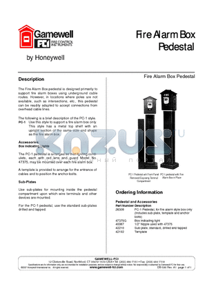 26308 datasheet - Fire Alarm Box Pedestal