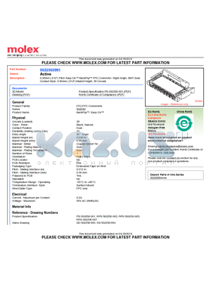 5022503991 datasheet - 0.30mm (.012