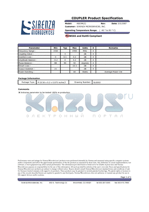 AS03MZ datasheet - COUPLER Product Specification