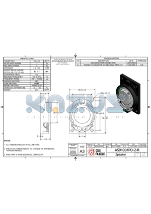 AS04004PO-2-R datasheet - Speaker