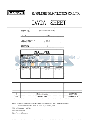 264-7SURC datasheet - 3.0mm Round Type LED Lamps