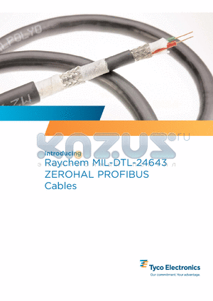 5022W1809 datasheet - Raychem MIL-DTL-24643 ZEROHAL PROFIBUS Cables