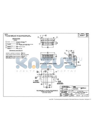 26423 datasheet - 12 POSTION RIGHT ANGLE PIN CONNECTOR WITH SNAP BRACKET