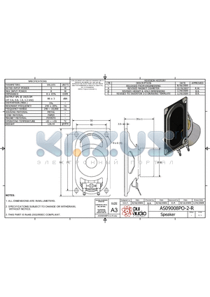 AS09008PO-2-R datasheet - Speaker