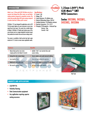 502382-XX70 datasheet - CLIK-Mate SMT WTB Connectors