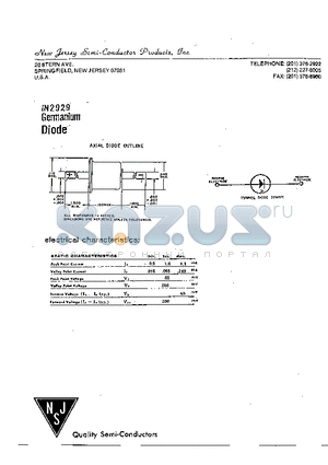 1N2929 datasheet - Germanium Diode