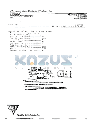 1N2974RB datasheet - Ref/Reg Diode