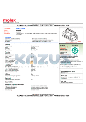 503110-3000 datasheet - 1.25mm (.049