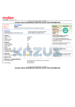 503150-5009 datasheet - 0.50mm (.020