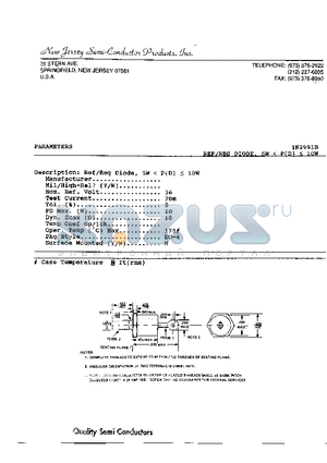 1N2991B datasheet - Ref/Reg Diode