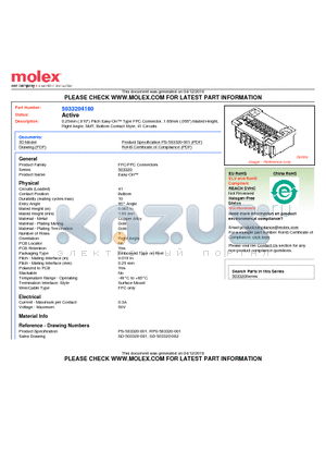 503320-4160 datasheet - 0.25mm (.010