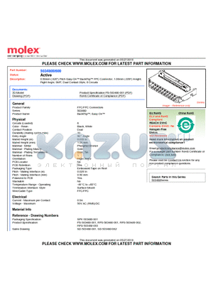 503480-0600 datasheet - 0.50mm (.020