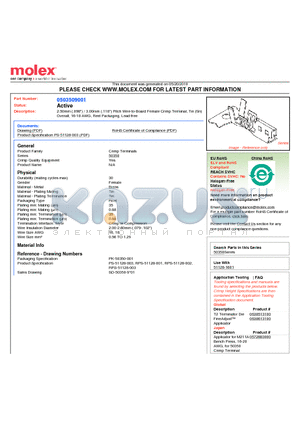 50350-9001 datasheet - 2.50mm (.098