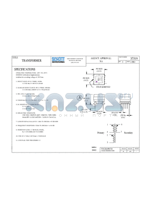 37319 datasheet - TRANSFORMER