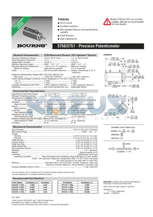 3750S-1-102L datasheet - Precision Potentiometer