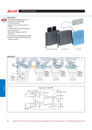 73L-ITR100 datasheet - RTD Input Modules