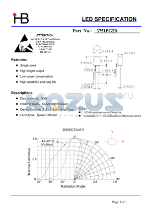 3751PG2D datasheet - LED