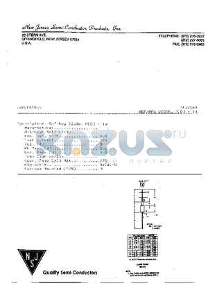 1N3016B datasheet - Ref/Reg Diode, P(D) = 1W