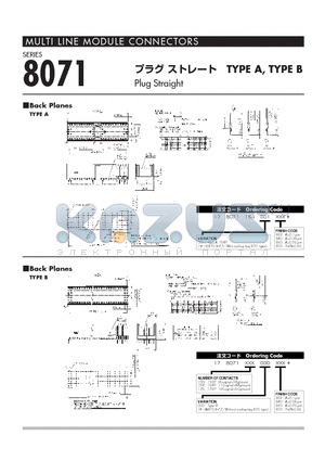 27-8071-110-011-840 datasheet - Plug Straight