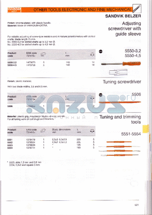 5050-4 datasheet - Adjustin screwdrivewri th