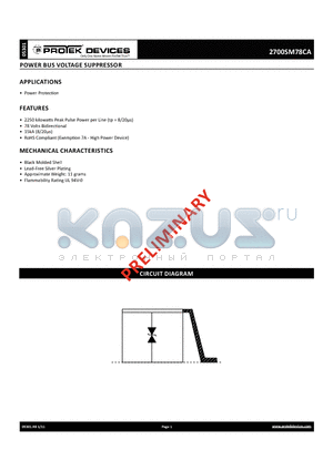 2700SM78CA_12 datasheet - POWER BUS VOLTAGE SUPPRESSOR