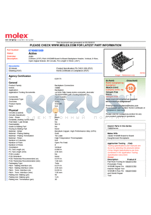 74060-1009 datasheet - 74060-1009