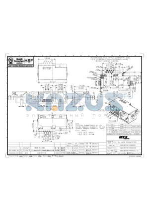 100038FRO14S502ZL datasheet - RJ JACK CONNECTOR