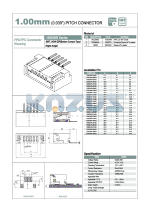 10003HR-03A00 datasheet - 1.00mm PITCH CONNECTOR