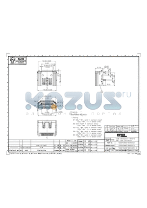 100042MB019SX50ZA datasheet - HDMI Receptacle Reverse SMT Type Connector