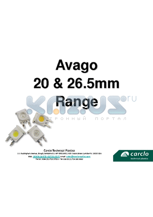 10003/L25 datasheet - Avago Aveon20mm range