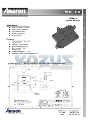 74125 datasheet - Mixers Double Balanced