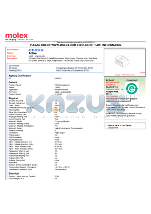 74162-1414 datasheet - 2.54mm (.100