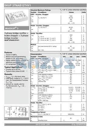 37NAB12T4V1 datasheet - 3-phase bridge rectifier