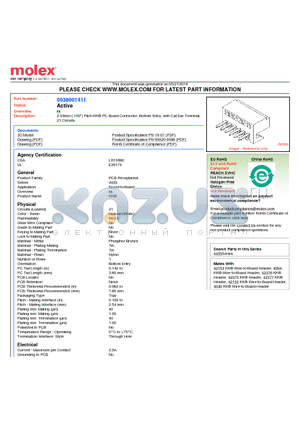 38-00-1411 datasheet - 2.54mm (.100