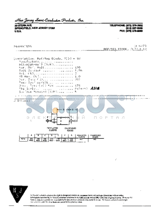 1N3047B datasheet - Ref/Reg Diode, P(D) = 1W