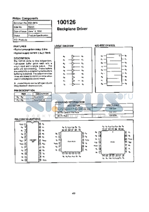 100126A datasheet - Backplane Driver