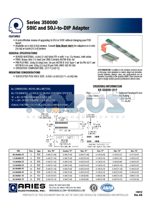 38-354000-21-RC datasheet - SOIC and SOJ-to-DIP Adapter