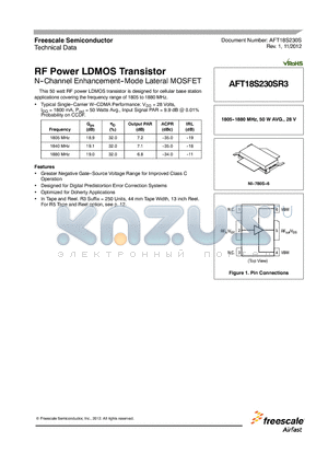 AFT18S230S datasheet - RF Power LDMOS Transitor