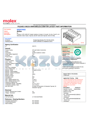 0022414022 datasheet - 2.54mm (.100