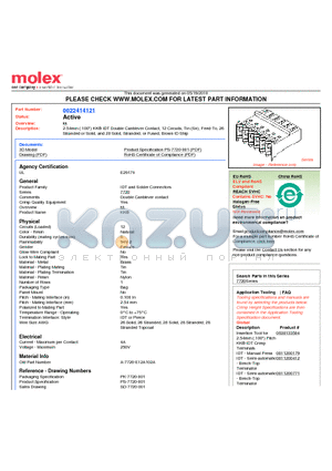 0022414121 datasheet - 2.54mm (.100