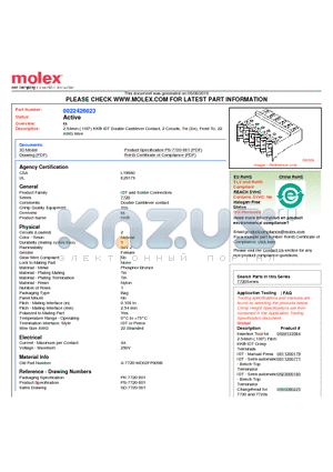 0022426023 datasheet - 2.54mm (.100