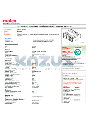 0022426083 datasheet - 2.54mm (.100