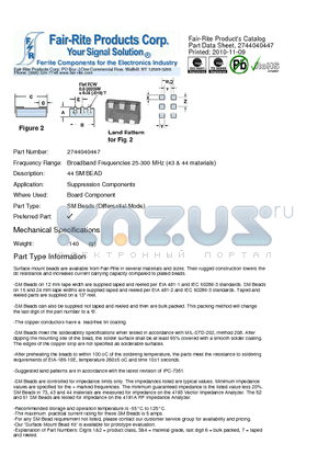 2744040447 datasheet - 44 SM BEAD