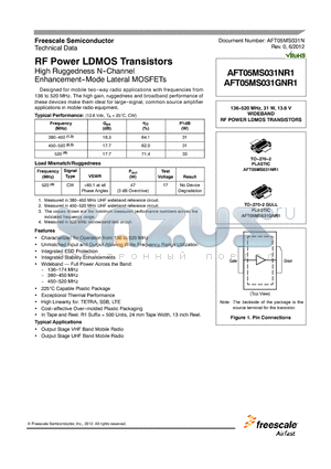 2743021447 datasheet - RF Power LDMOS Transistors