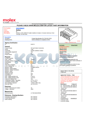 0022456041 datasheet - 2.54mm (.100